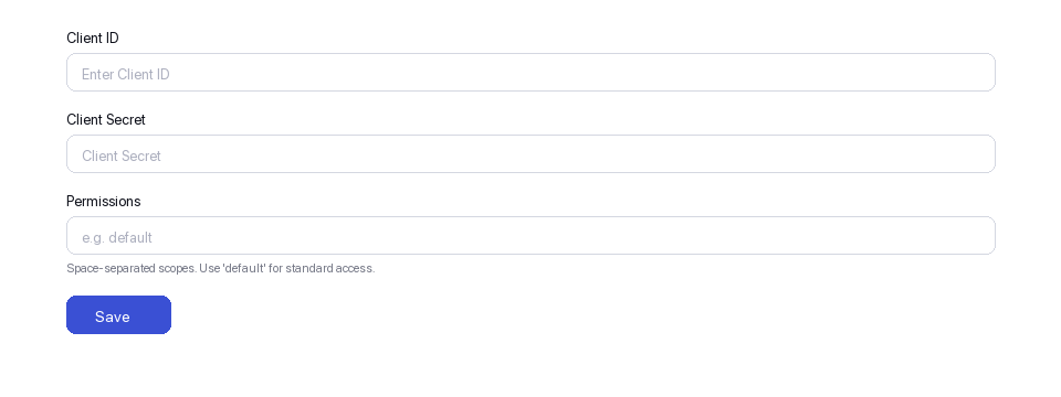 Add credentials in Scalekit dashboard